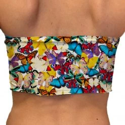 Brittany Allen Multi-Butterfly Bandeau Swim Top SWIMWEAR