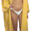 Brittany Allen Banana Satin Open Swim Caftan SWIMWEAR