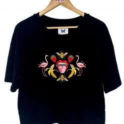 Shop Brittany Allen Summer Embroidered Crop Top