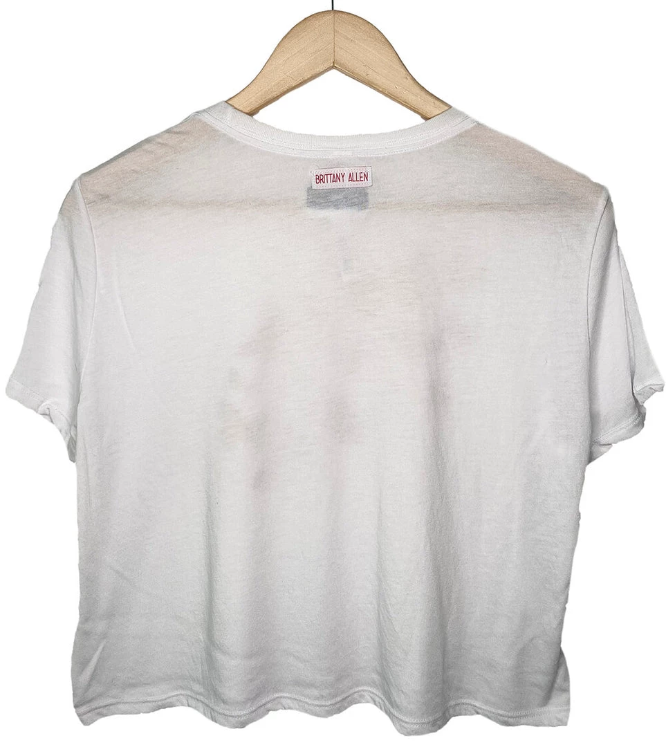 Shop Brittany Allen TEES Monarch Printed Crop Top 2 Shop Brittany Allen TEES Monarch Printed Crop Top