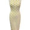 Brittany Allen Smiley Face Sleeveless Spandex Bodycon Dress