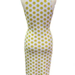 Brittany Allen Smiley Face Sleeveless Spandex Bodycon Dress
