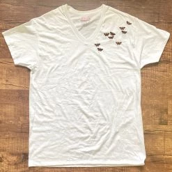 Shop Brittany Allen Orange Butterfly Swarm Tee TEES