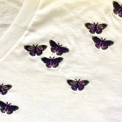 Shop Brittany Allen Purple Butterfly Swarm Tee