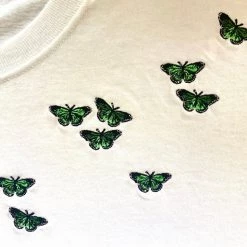 Shop Brittany Allen Green Butterfly Swarm Tee TEES
