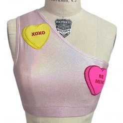 Brittany Allen Candy Hearts Shoulder Sports Bra BRAS
