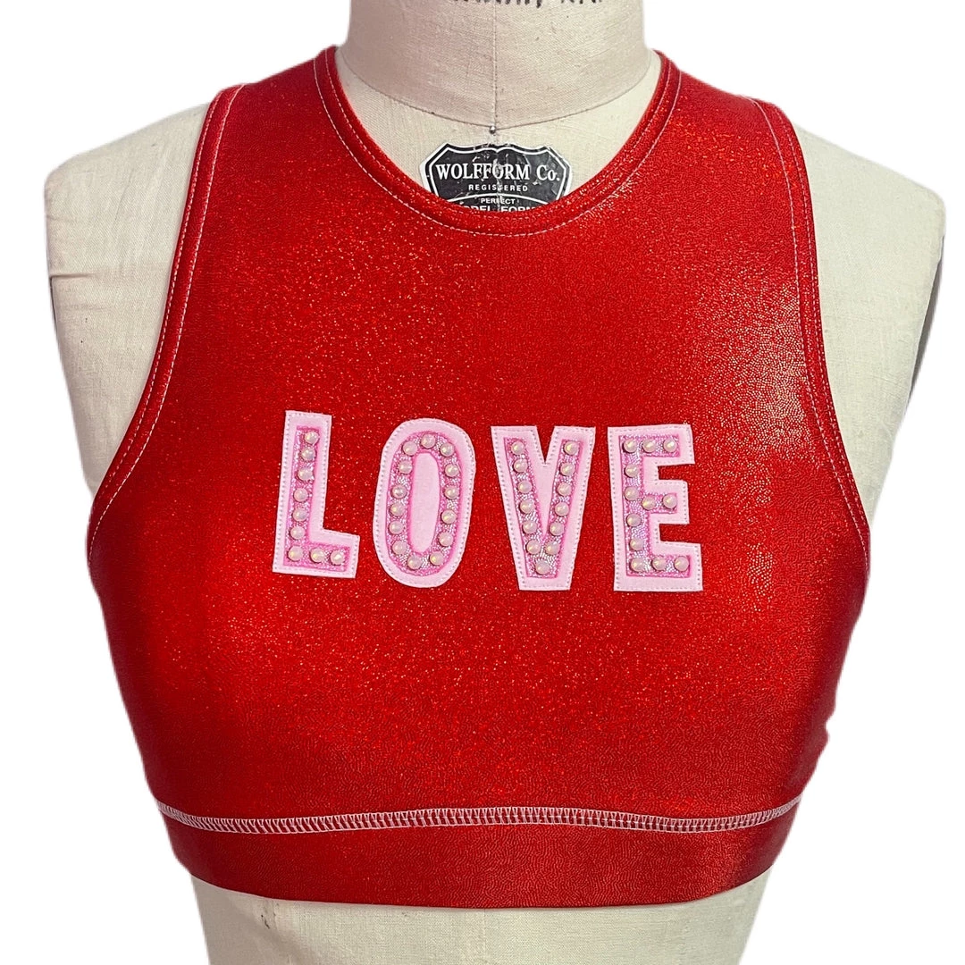 Brittany Allen BRAS LOVE Crew Neck Sports Bra 1 Brittany Allen BRAS LOVE Crew Neck Sports Bra