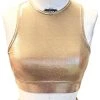 Brittany Allen BRAS Metallic Crew Neck Sports Bra