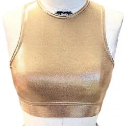 Brittany Allen BRAS Metallic Crew Neck Sports Bra