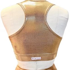 Brittany Allen BRAS Metallic Crew Neck Sports Bra