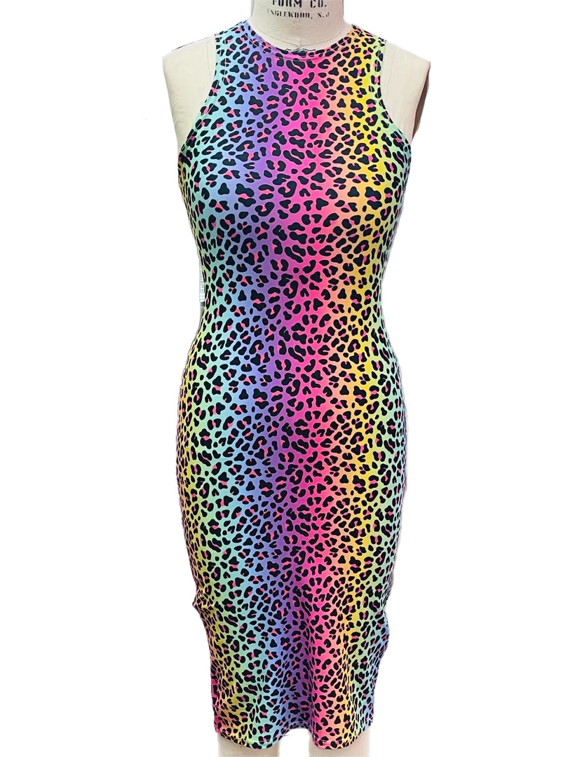 Brittany Allen Millennial Sleeveless Spandex Bodycon Dress DRESSES 1 Brittany Allen Millennial Sleeveless Spandex Bodycon Dress DRESSES