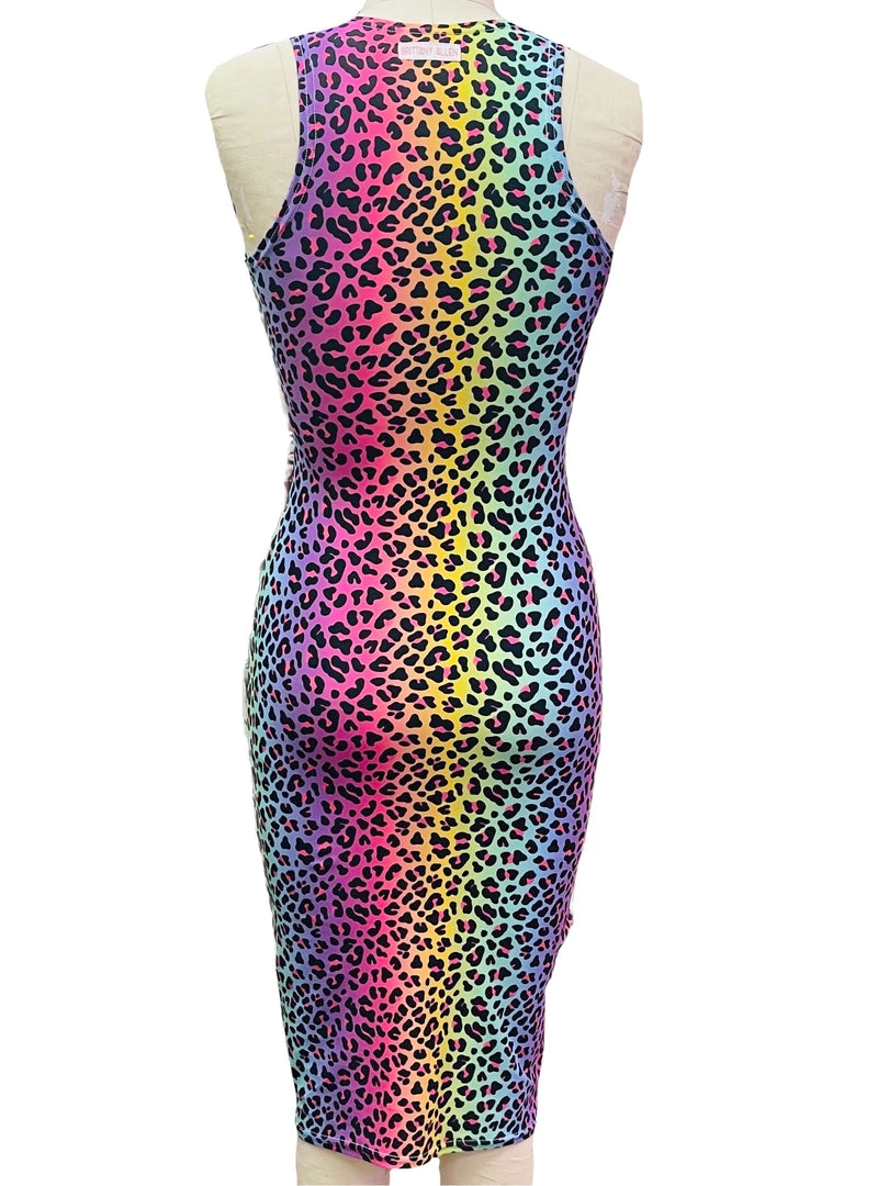 Brittany Allen Millennial Sleeveless Spandex Bodycon Dress DRESSES 2 Brittany Allen Millennial Sleeveless Spandex Bodycon Dress DRESSES