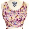 Brittany Allen BRAS Pink Butterfly Rhinestone Scoop Neck Sports Bra