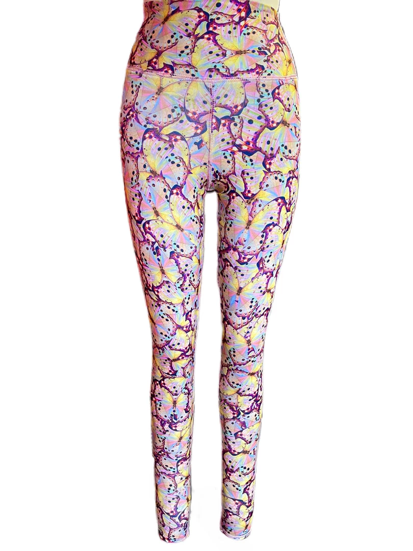 Brittany Allen Pink Butterfly Leggings 1 Brittany Allen Pink Butterfly Leggings