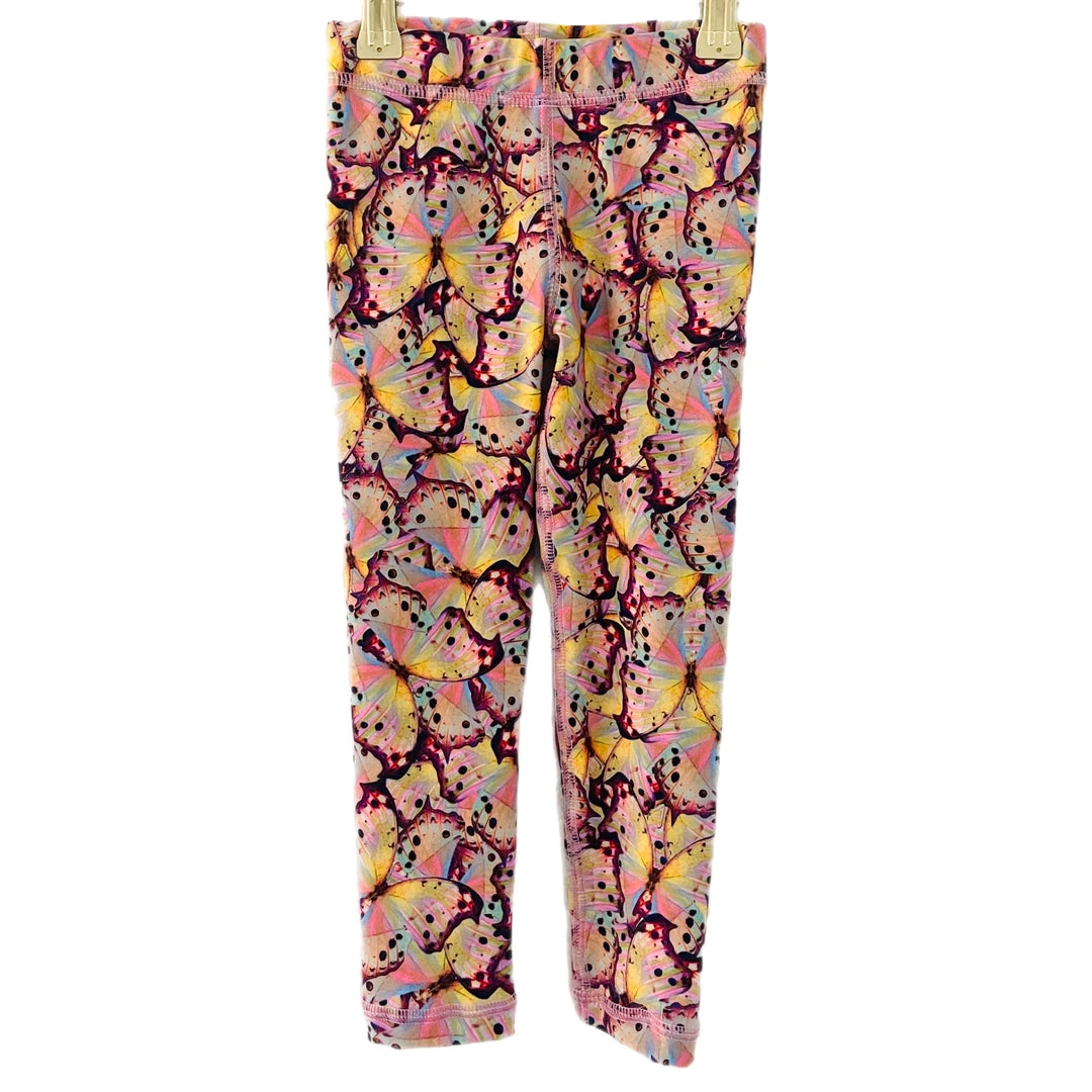 Brittany Allen Kid's Pink Butterfly Leggings 1 Brittany Allen Kid's Pink Butterfly Leggings