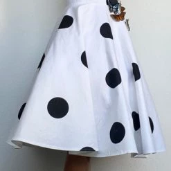 Shop Brittany Allen BOTTOMS Polka Dot Skirt With Cascade Butterflies