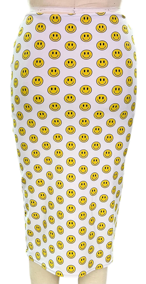 Brittany Allen Smiley Face Spandex Pencil Skirt BOTTOMS 1 Brittany Allen Smiley Face Spandex Pencil Skirt BOTTOMS
