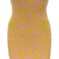 Brittany Allen Banana Sleeveless Spandex Bodycon Dress DRESSES