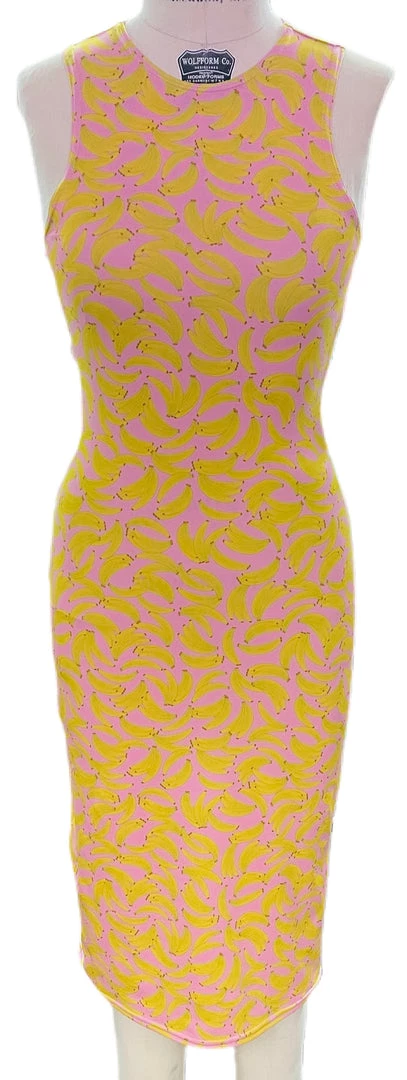 Brittany Allen Banana Sleeveless Spandex Bodycon Dress DRESSES 1 Brittany Allen Banana Sleeveless Spandex Bodycon Dress DRESSES