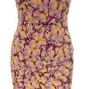 Brittany Allen Pink Butterfly Sleeveless Spandex Bodycon Dress