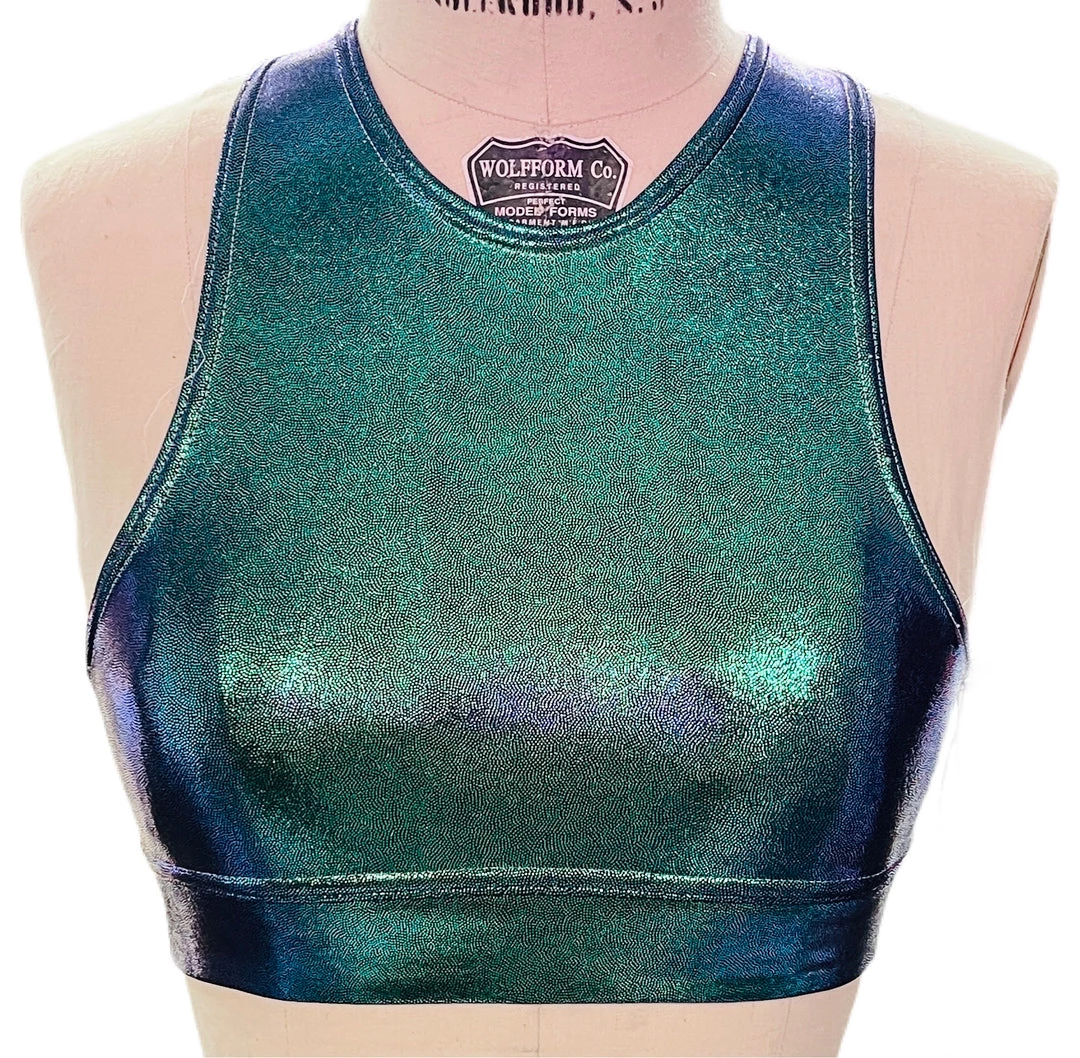 Brittany Allen BRAS Mermaid Crew Neck Sports Bra 1 Brittany Allen BRAS Mermaid Crew Neck Sports Bra