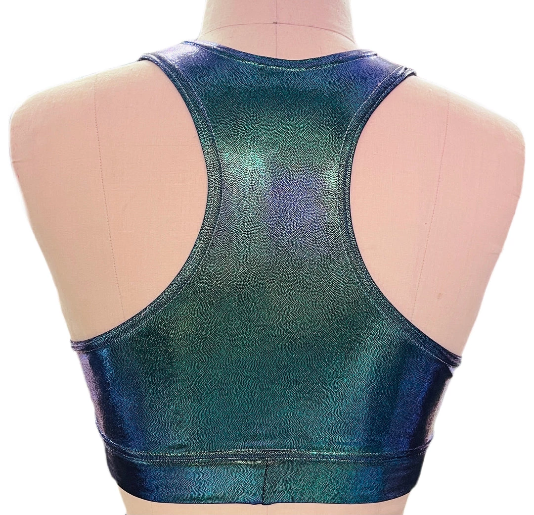 Brittany Allen BRAS Mermaid Crew Neck Sports Bra 2 Brittany Allen BRAS Mermaid Crew Neck Sports Bra