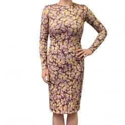 Brittany Allen Pink Butterfly Long Sleeve Bodycon Dress DRESSES