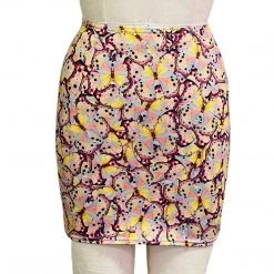 Brittany Allen Pink Butterfly Spandex Mini Skirt BOTTOMS