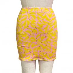 Brittany Allen BOTTOMS Banana Spandex Mini Skirt