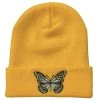 Shop Brittany Allen ACCESSORIES + TOTES Blue Butterfly Embroidered Beanie