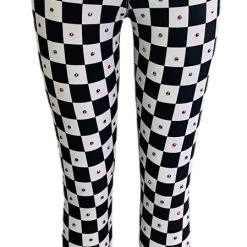 Brittany Allen Checkered Rhinestone Leggings