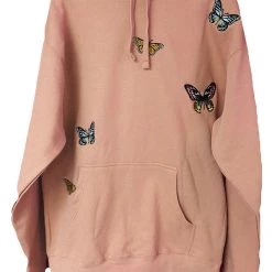 Shop Brittany Allen Dusty Rose Butterfly Hoodie