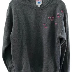 Shop Brittany Allen Pink Butterfly Swarm Sweatshirt OUTERWEAR