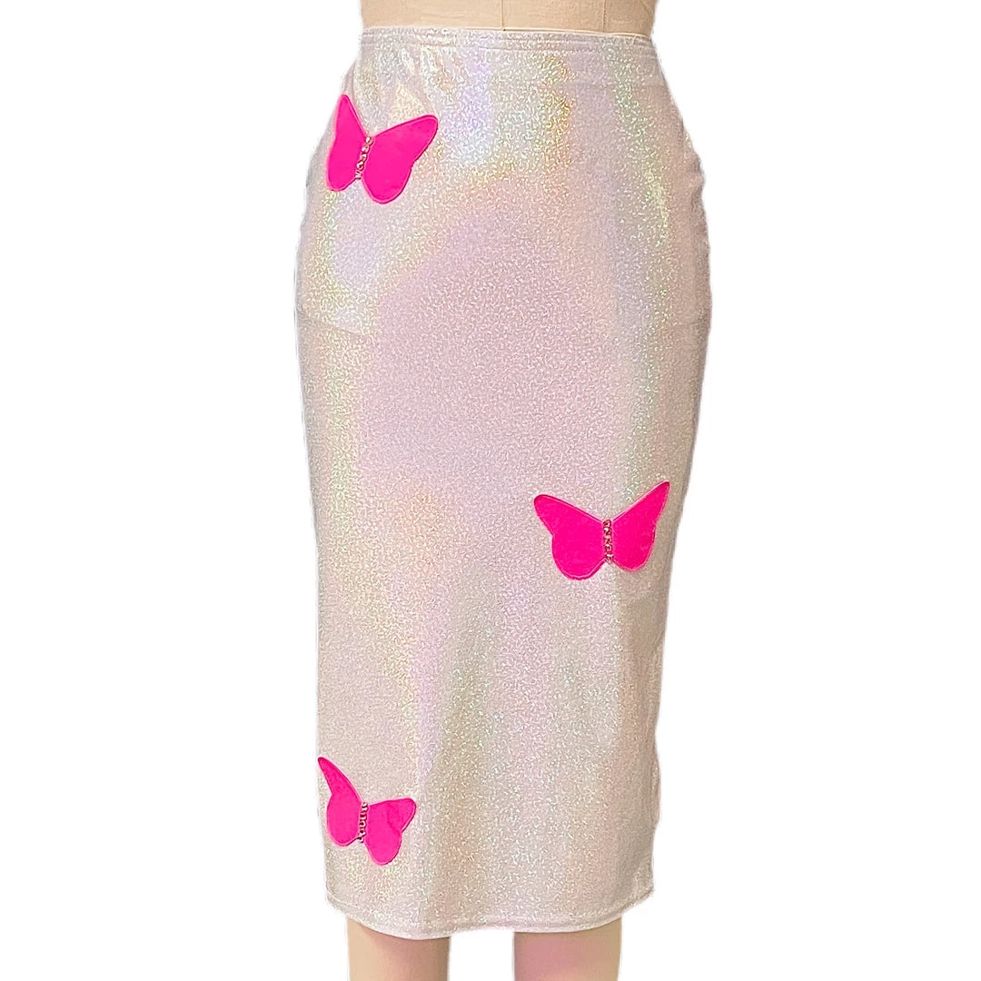 Brittany Allen BOTTOMS Mariposa Spandex Pencil Skirt 1 Brittany Allen BOTTOMS Mariposa Spandex Pencil Skirt