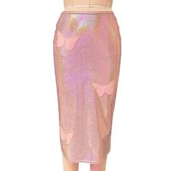 Brittany Allen BOTTOMS Mariposa Pastel Spandex Pencil Skirt