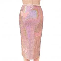 Brittany Allen BOTTOMS Mariposa Pastel Spandex Pencil Skirt