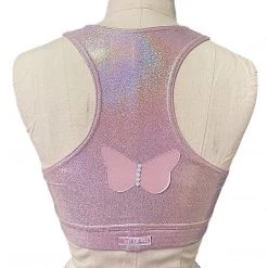 Brittany Allen Mariposa Pastel Crew Neck Sports Bra