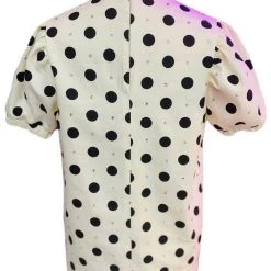 Brittany Allen TOPS Polka Dot Puff Sleeve Top