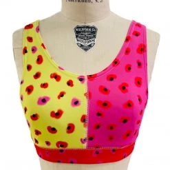 Brittany Allen BRAS DA X BA Seeing Spots Scoop Neck Sports Bra