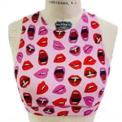 Brittany Allen DA X BA Electric Lips Crew Neck Sports Bra BRAS