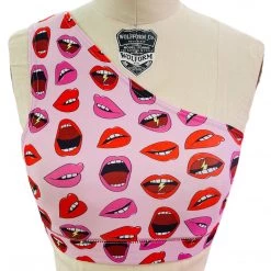 Brittany Allen DA X BA Electric Lips Shoulder Sports Bra BRAS