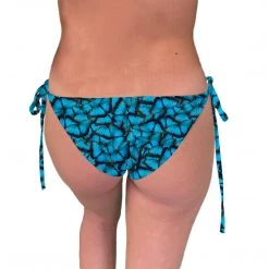 Brittany Allen SWIMWEAR Blue Butterfly String Bikini Bottom