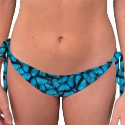 Brittany Allen SWIMWEAR Blue Butterfly String Bikini Bottom