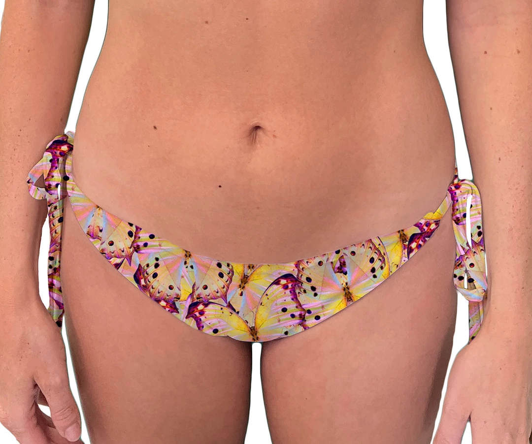 Brittany Allen SWIMWEAR Pink Butterfly String Bikini Bottom 1 Brittany Allen SWIMWEAR Pink Butterfly String Bikini Bottom