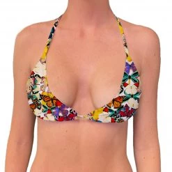 Brittany Allen Multi-Butterfly String Bikini Top SWIMWEAR