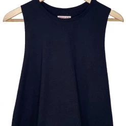 Shop Brittany Allen Black Butterfly Embroidered Cropped Tank