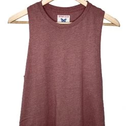 Shop Brittany Allen TEES Mauve Butterfly Embroidered Cropped Tank