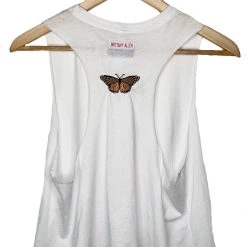 Shop Brittany Allen Monarch Embroidered Cropped Tank