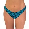 Brittany Allen Blue Butterfly Thong Swim Bottom