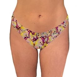 Brittany Allen Pink Butterfly Thong Swim Bottom SWIMWEAR